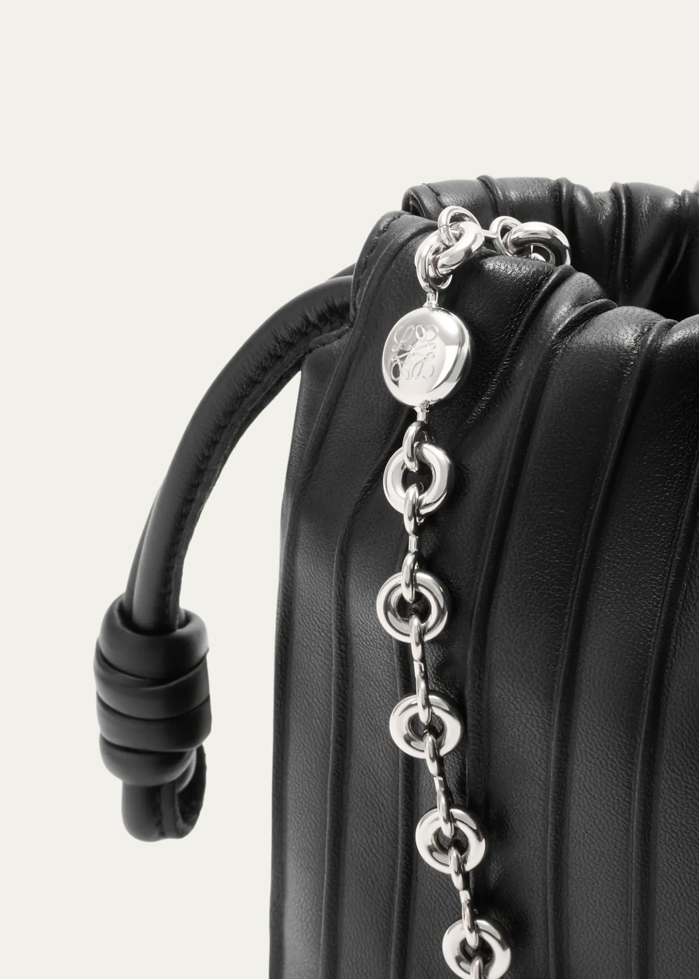 THIS ITEM IS NOT AVAILABLE.LoeweFlamenco Pleated Shoulder Bag in Napa Leather