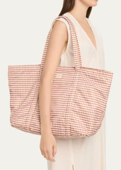 THIS ITEM IS NOT AVAILABLE.Loeffler RandallDina Travel Gingham Tote Bag