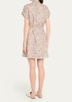 THIS ITEM IS NOT AVAILABLE.Loro PianaIdris Riserva San Nicolo Twill Belted Mini Shirtdress
