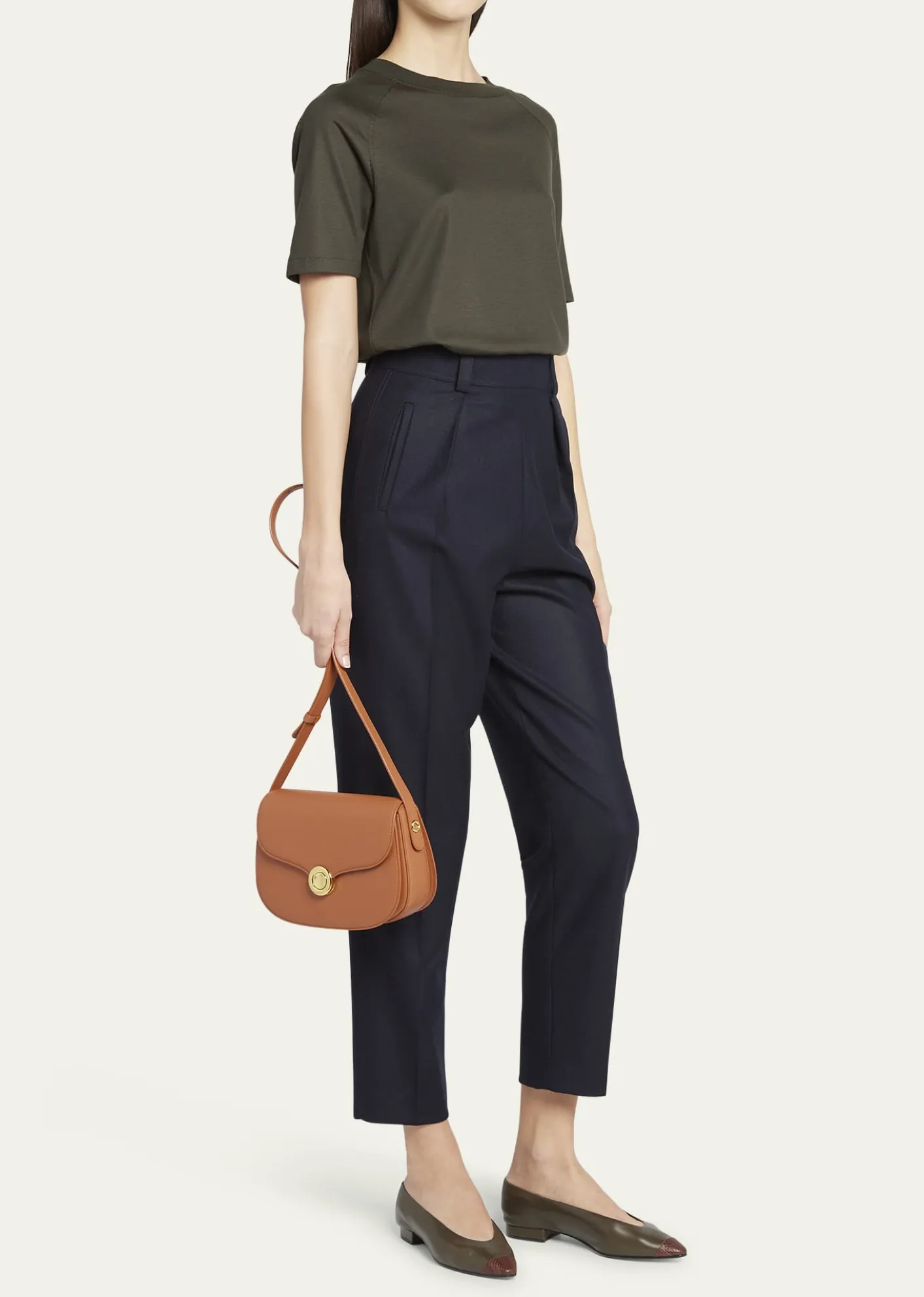 THIS ITEM IS NOT AVAILABLE.Loro PianaGhiera Small Leather Crossbody Bag