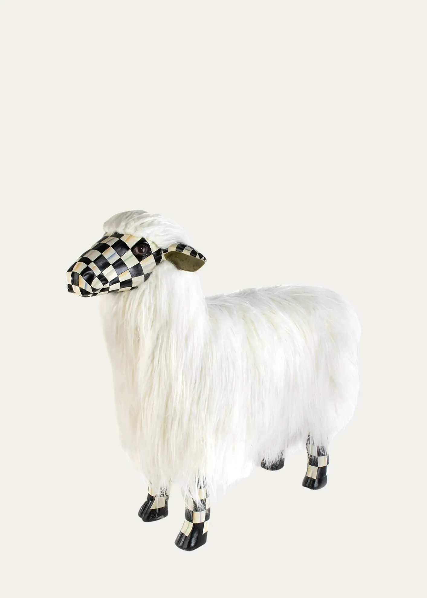 THIS ITEM IS NOT AVAILABLE.MacKenzie-ChildsCourtly Check Large White Sheep