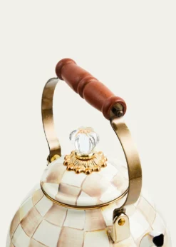 THIS ITEM IS NOT AVAILABLE.MacKenzie-ChildsMocha Check Tea Kettle, 3 Quarts