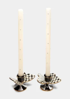 THIS ITEM IS NOT AVAILABLE.MacKenzie-ChildsCourtly Check Butterfly Candle Holders, Set Of 2