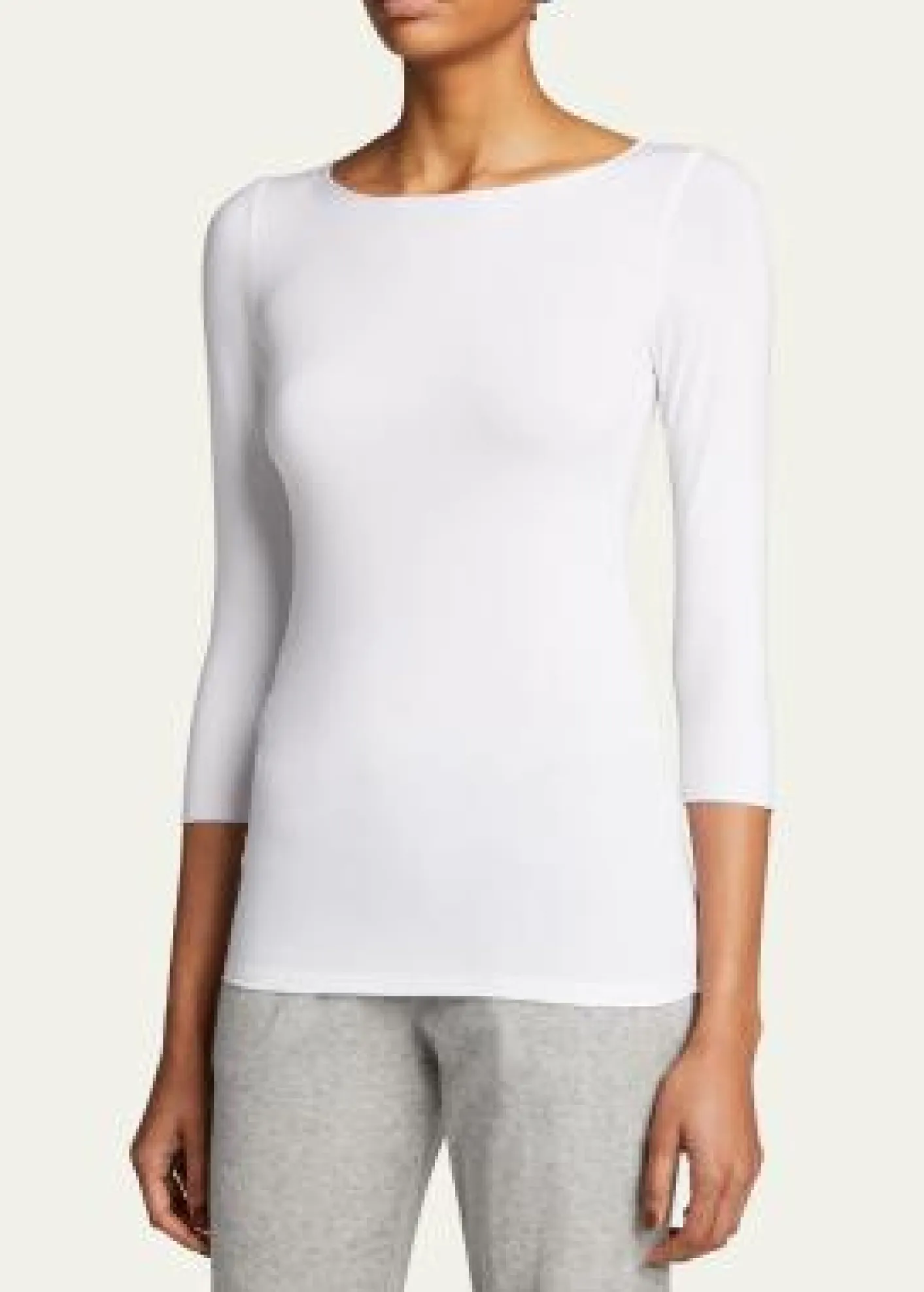 THIS ITEM IS NOT AVAILABLE.Majestic FilaturesSoft-Touch Marrow-Edge Boat-Neck Top