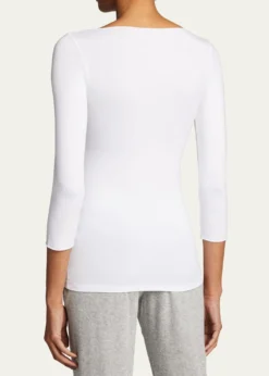 THIS ITEM IS NOT AVAILABLE.Majestic FilaturesSoft-Touch Marrow-Edge Boat-Neck Top