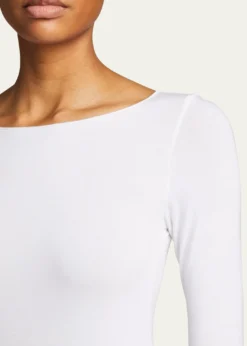 THIS ITEM IS NOT AVAILABLE.Majestic FilaturesSoft-Touch Marrow-Edge Boat-Neck Top