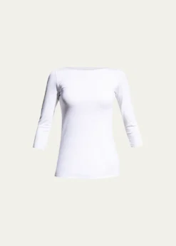 THIS ITEM IS NOT AVAILABLE.Majestic FilaturesSoft-Touch Marrow-Edge Boat-Neck Top