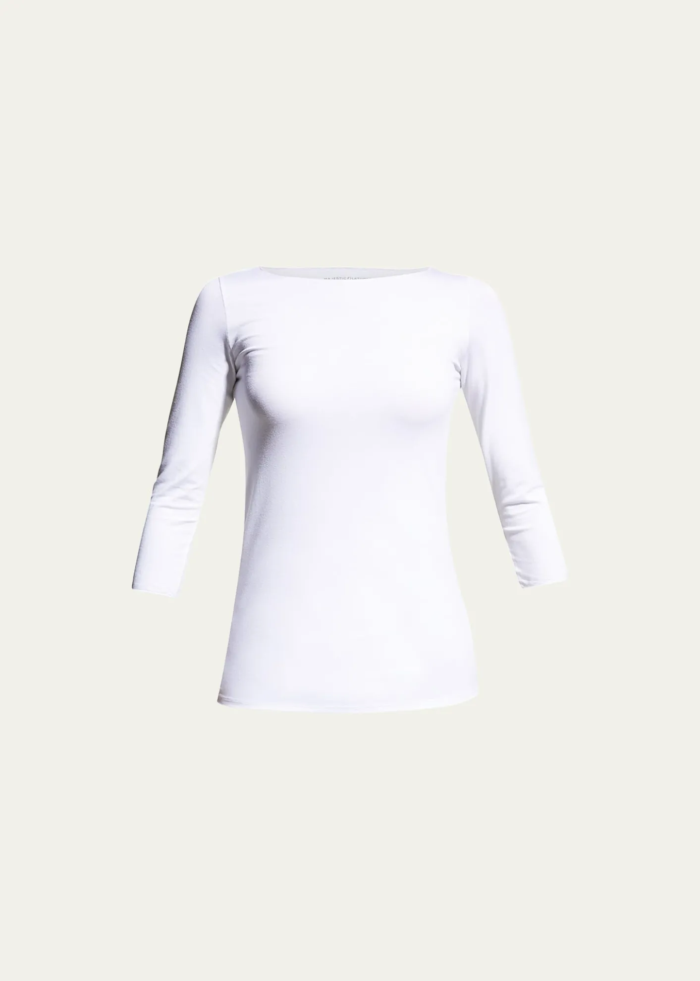 THIS ITEM IS NOT AVAILABLE.Majestic FilaturesSoft-Touch Marrow-Edge Boat-Neck Top