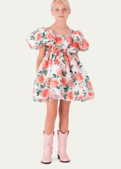 THIS ITEM IS NOT AVAILABLE.Mama LumaGirl's Rose Balloon-Sleeve Dress, SIze 3T-12