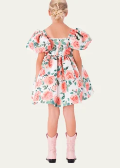 THIS ITEM IS NOT AVAILABLE.Mama LumaGirl's Rose Balloon-Sleeve Dress, SIze 3T-12