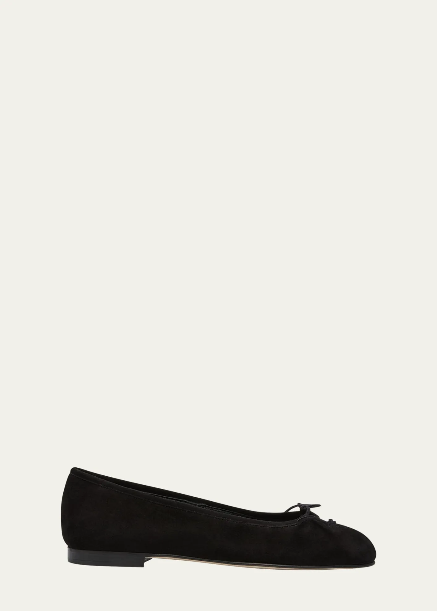THIS ITEM IS NOT AVAILABLE.Manolo BlahnikVeralli Suede Bow Ballerina Flats