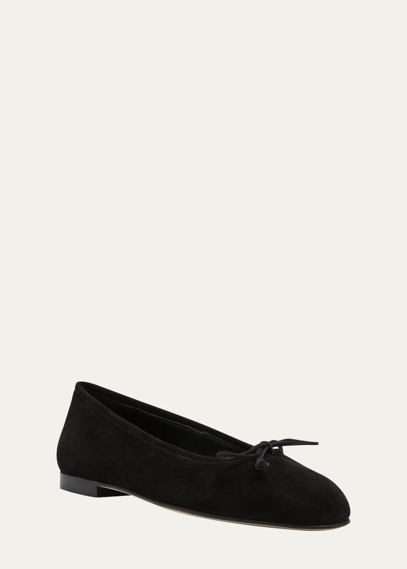 THIS ITEM IS NOT AVAILABLE.Manolo BlahnikVeralli Suede Bow Ballerina Flats