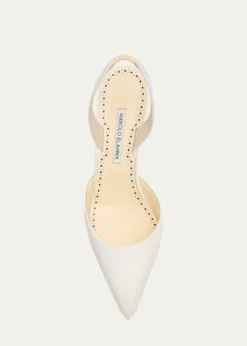 THIS ITEM IS NOT AVAILABLE.Manolo BlahnikCarolyne Kitten-Heel Halter Pumps