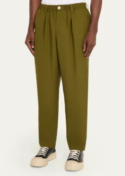 THIS ITEM IS NOT AVAILABLE.MarniMen's Wool Coulisse-Waist Pleated Trousers