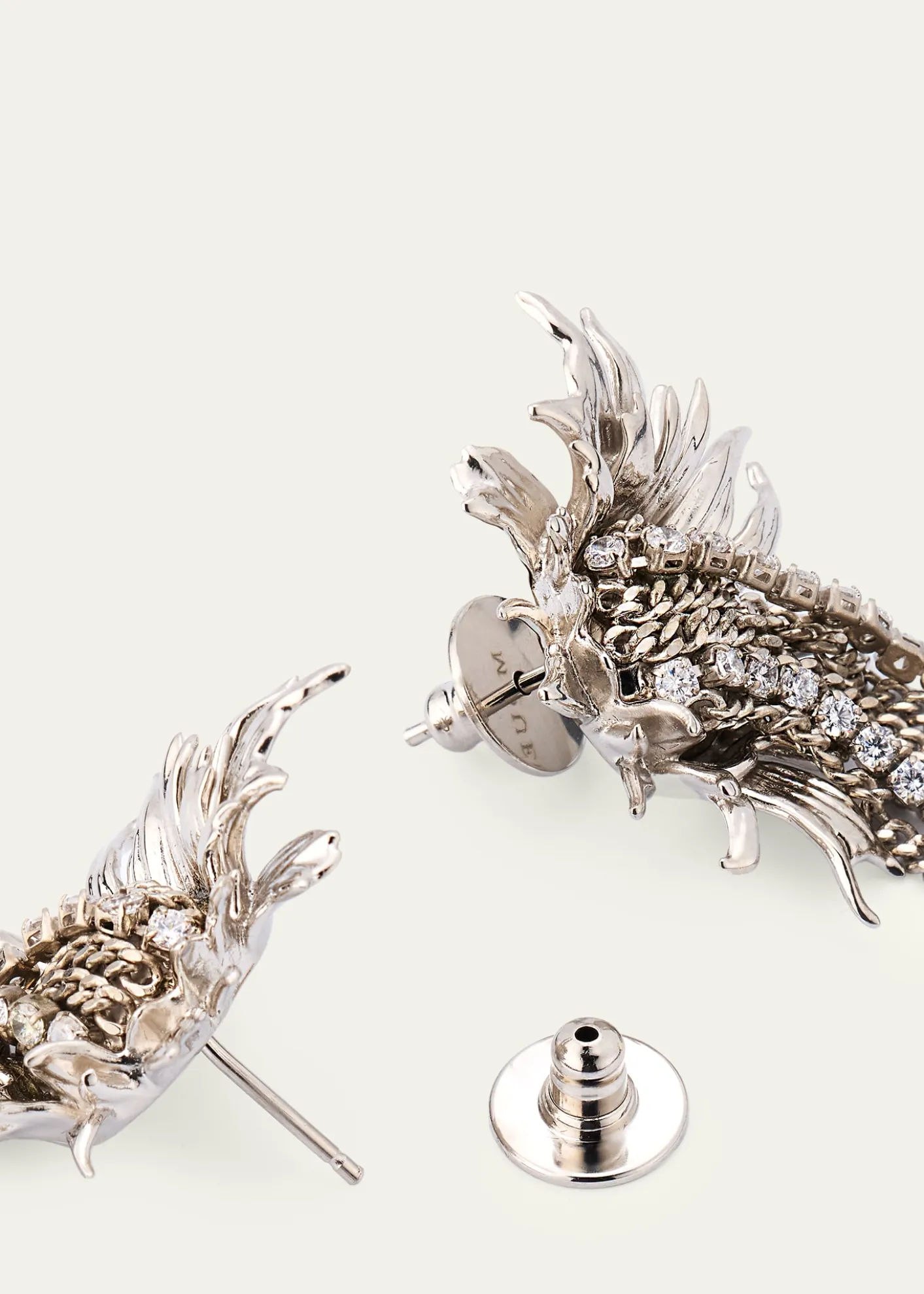 THIS ITEM IS NOT AVAILABLE.McQueenSunflower Crystal Fringe Drop Earrings