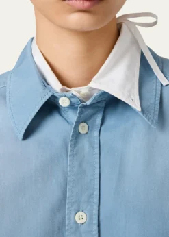 THIS ITEM IS NOT AVAILABLE.Miu MiuOld Cotton Twill Button-Down Top