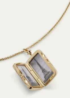 THIS ITEM IS NOT AVAILABLE.Monica Rich Kosann18k Gold Sun and Star Diamond Locket Necklace