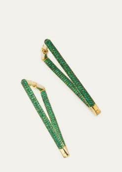 THIS ITEM IS NOT AVAILABLE.Nickho ReyBermuda Hoop Earrings with Crystals, Green