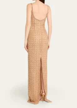 THIS ITEM IS NOT AVAILABLE.Pamella RolandCrystal Embroidered Tulle Column Gown