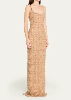 THIS ITEM IS NOT AVAILABLE.Pamella RolandCrystal Embroidered Tulle Column Gown