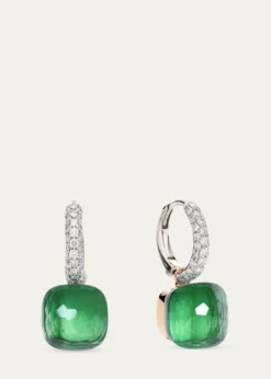 THIS ITEM IS NOT AVAILABLE.PomellatoNudo Classic Earrings with Prasiolite and Green Agate