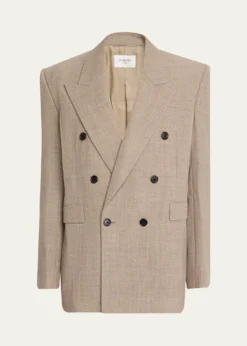 THIS ITEM IS NOT AVAILABLE.Saint LaurentMen's Double-Breasted Blazer Jacket