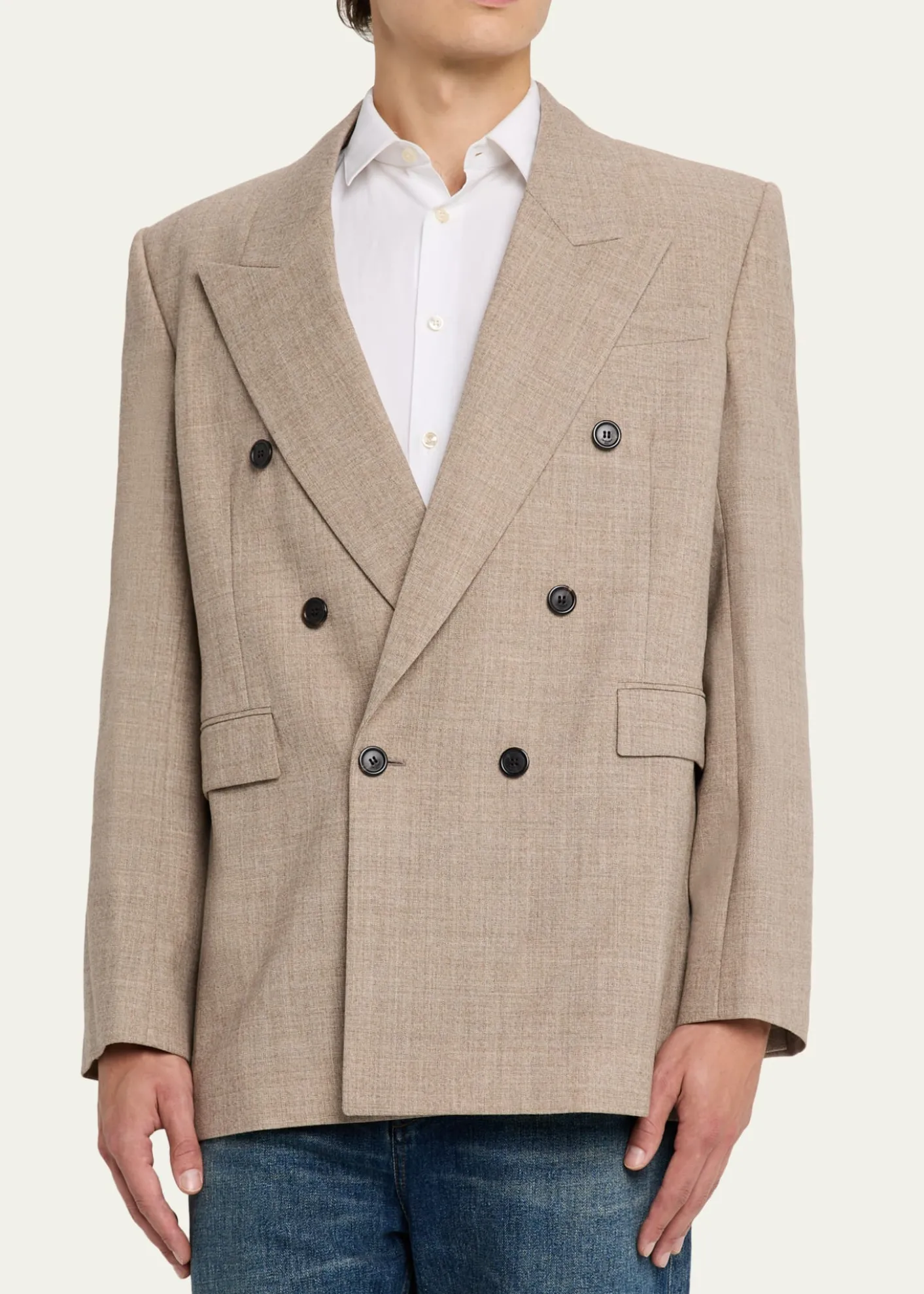 THIS ITEM IS NOT AVAILABLE.Saint LaurentMen's Double-Breasted Blazer Jacket