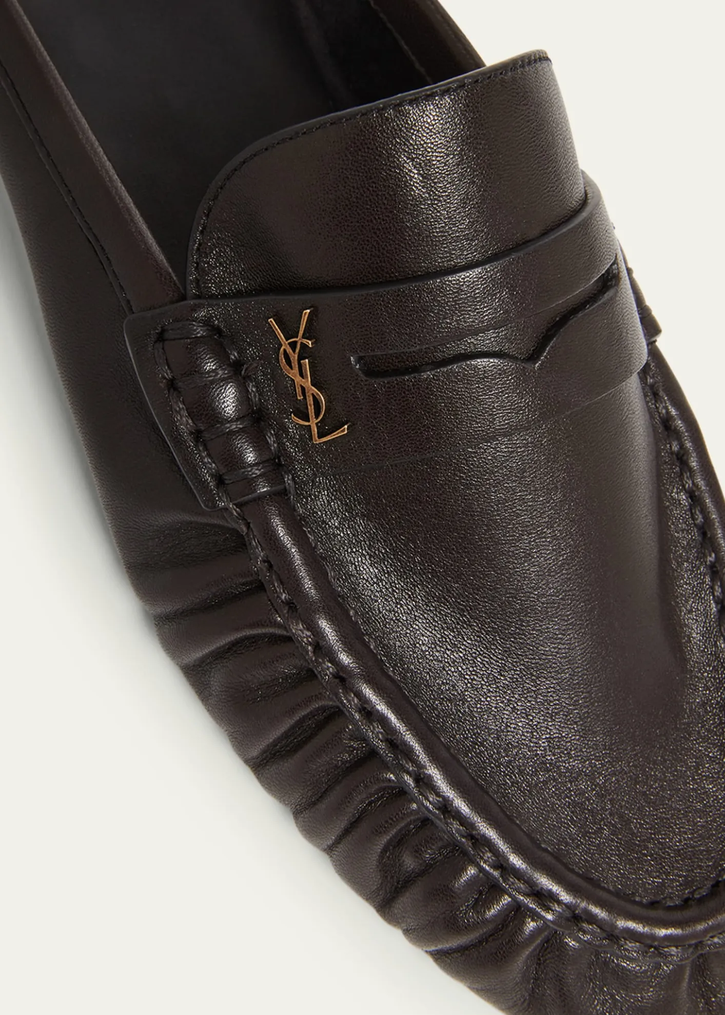 THIS ITEM IS NOT AVAILABLE.Saint LaurentLe Loafer Leather Penny Loafer Mules