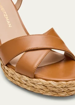 THIS ITEM IS NOT AVAILABLE.Stuart WeitzmanDayna Leather Crisscross Platform Sandals