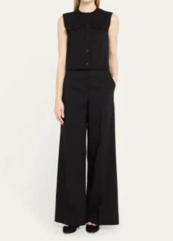 THIS ITEM IS NOT AVAILABLE.TheoryGood Crunch High-Waist Wide-Leg Trousers