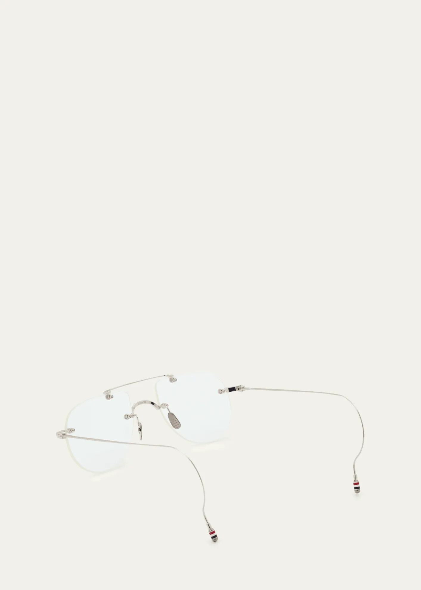 THIS ITEM IS NOT AVAILABLE.Thom BrowneMen's Rimless Titanium Aviator Eyeglasses