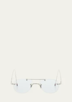 THIS ITEM IS NOT AVAILABLE.Thom BrowneMen's Rimless Titanium Aviator Eyeglasses