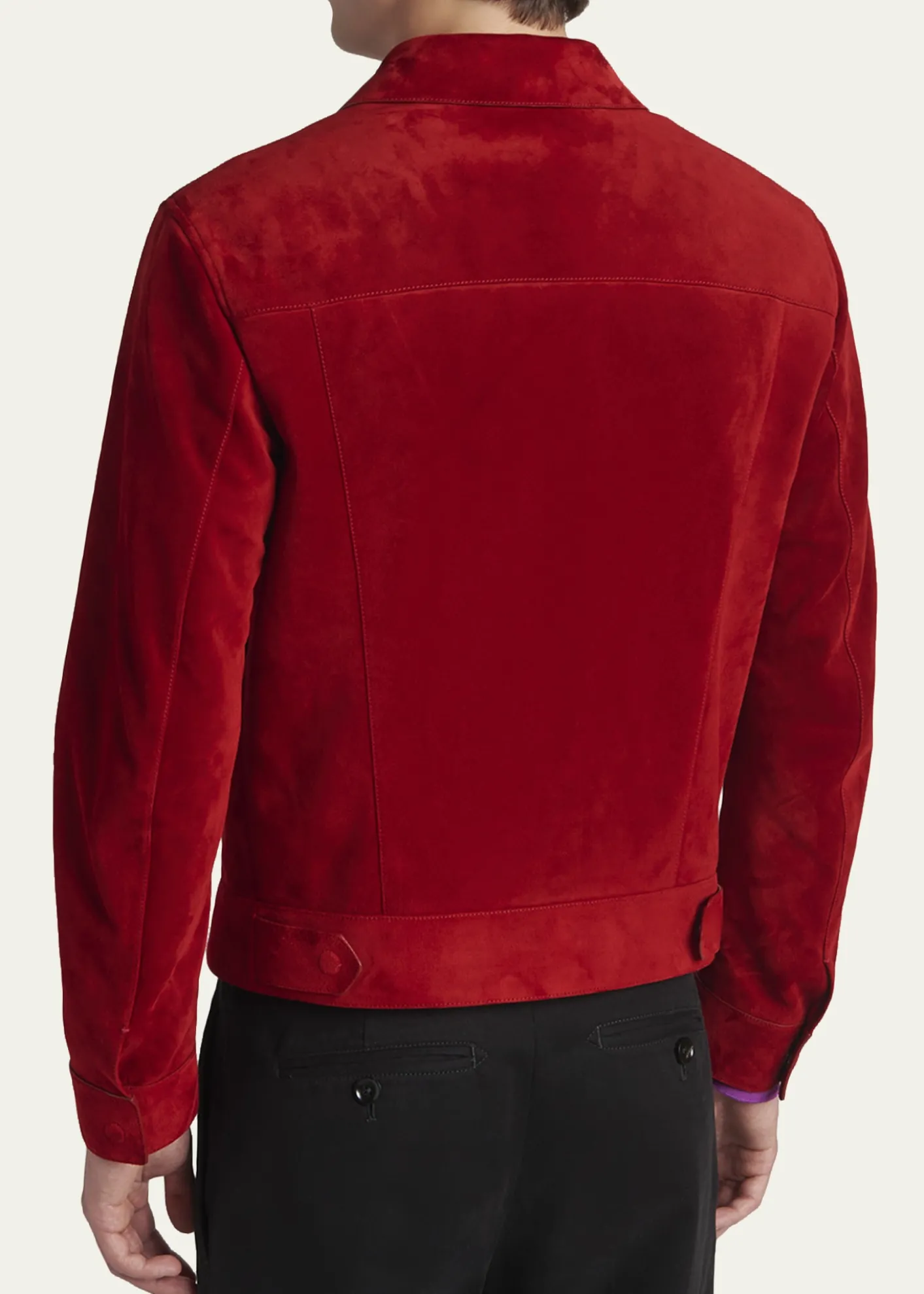 THIS ITEM IS NOT AVAILABLE.TOM FORDMen's Suede Snap-Front Western Jacket