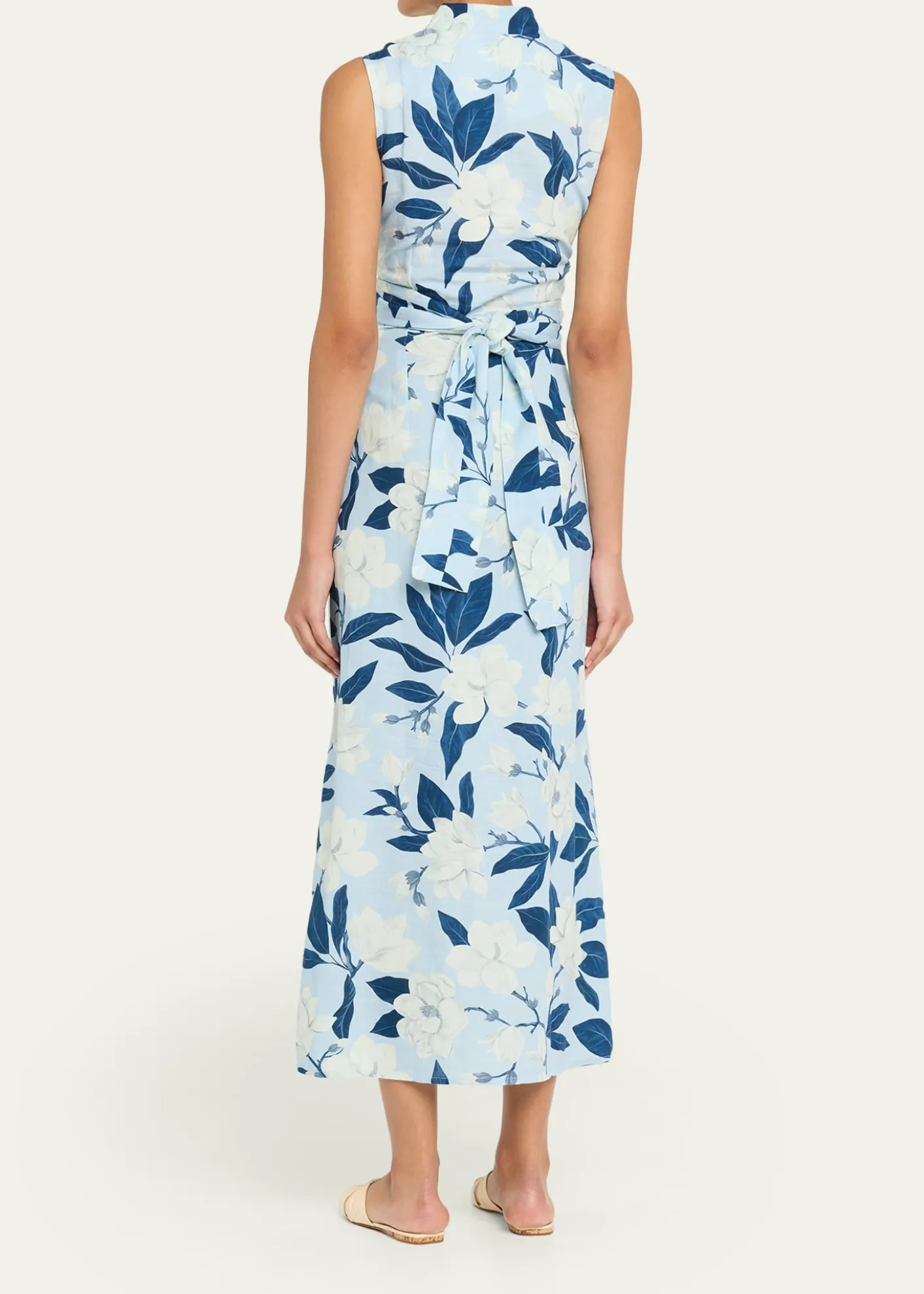 THIS ITEM IS NOT AVAILABLE.VerandahHand-Draped Linen-Cotton Midi Dress