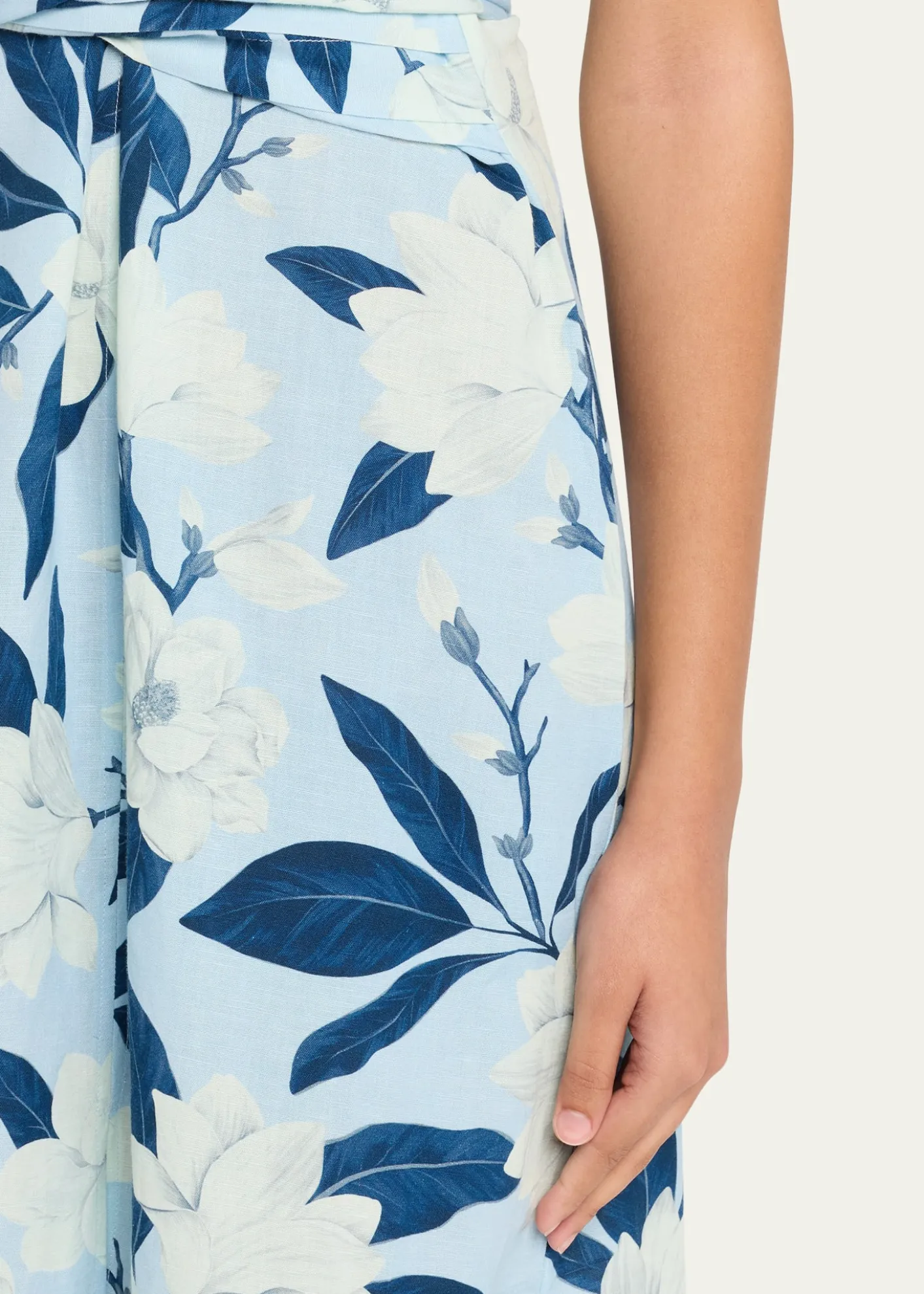 THIS ITEM IS NOT AVAILABLE.VerandahHand-Draped Linen-Cotton Midi Dress