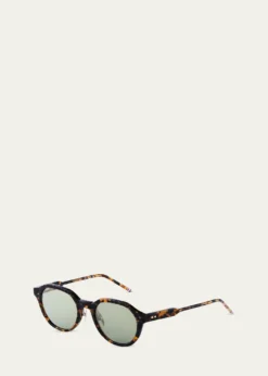 Thom BrowneMen's Acetate and Titanium Oval Sunglasses