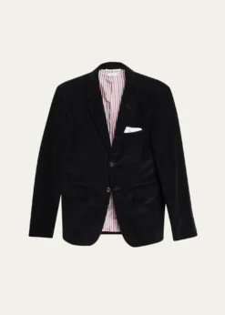 Thom BrowneMen's Corduroy Stripe-Lined Blazer