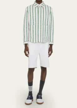 Thom BrowneMen's Rep Stripe Poplin Oversized Overshirt