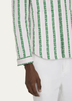 Thom BrowneMen's Rep Stripe Poplin Oversized Overshirt