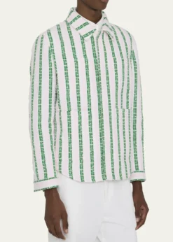 Thom BrowneMen's Rep Stripe Poplin Oversized Overshirt