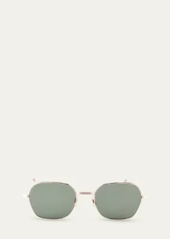 Thom BrowneMen's Titanium Rectangle Sunglasses