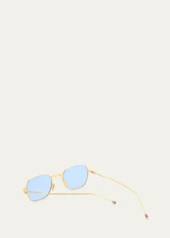 Thom BrowneMen's Titanium Rectangle Sunglasses