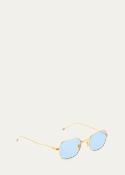 Thom BrowneMen's Titanium Rectangle Sunglasses