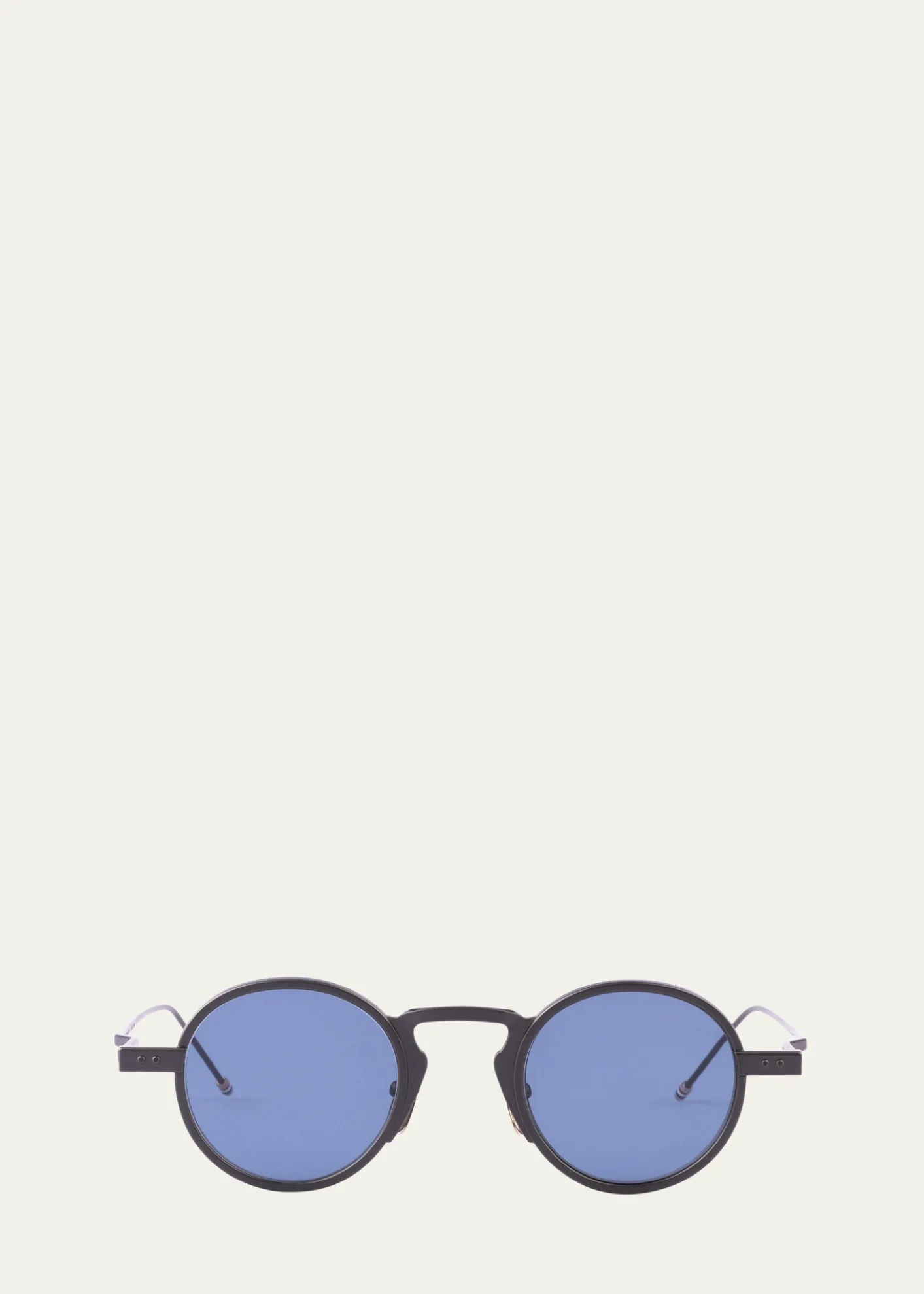 Thom BrowneMen's Titanium Round Sunglasses