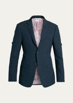 Thom BrowneMen's Wool Seersucker Single-Breasted Sport Coat