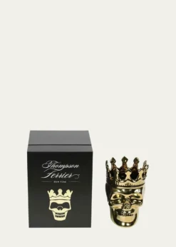 Thompson FerrierGolden Bonaparte Skull Candle, 23.3 oz. - Wood Charmel Scent