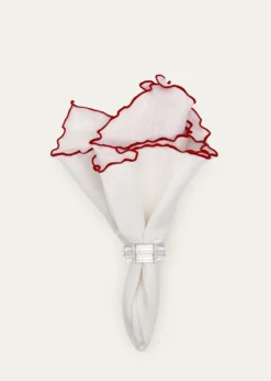 Tina Chen DesignsRed Lettuce Edge Napkin