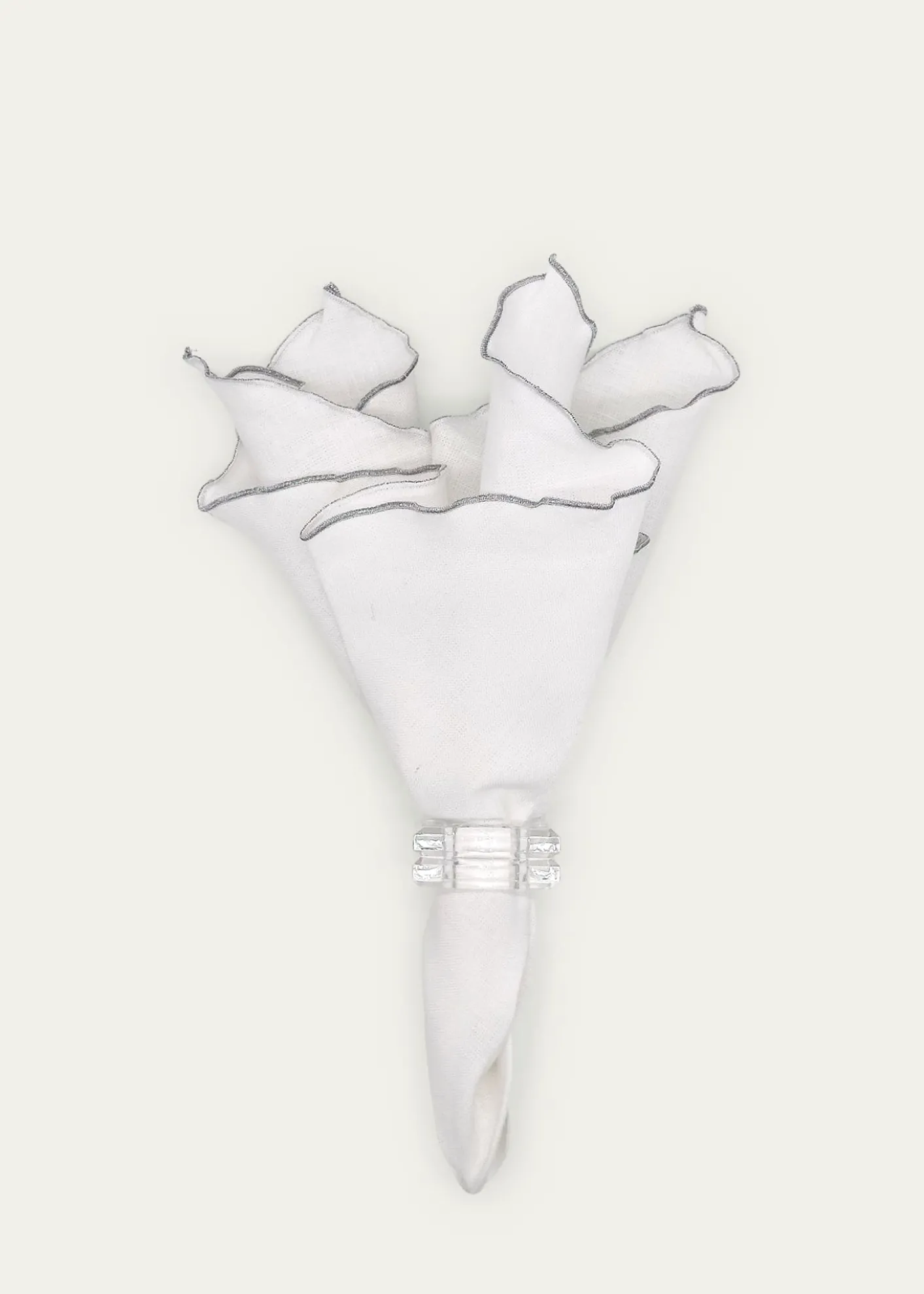 Tina Chen DesignsSilver Lettuce Edge Napkin