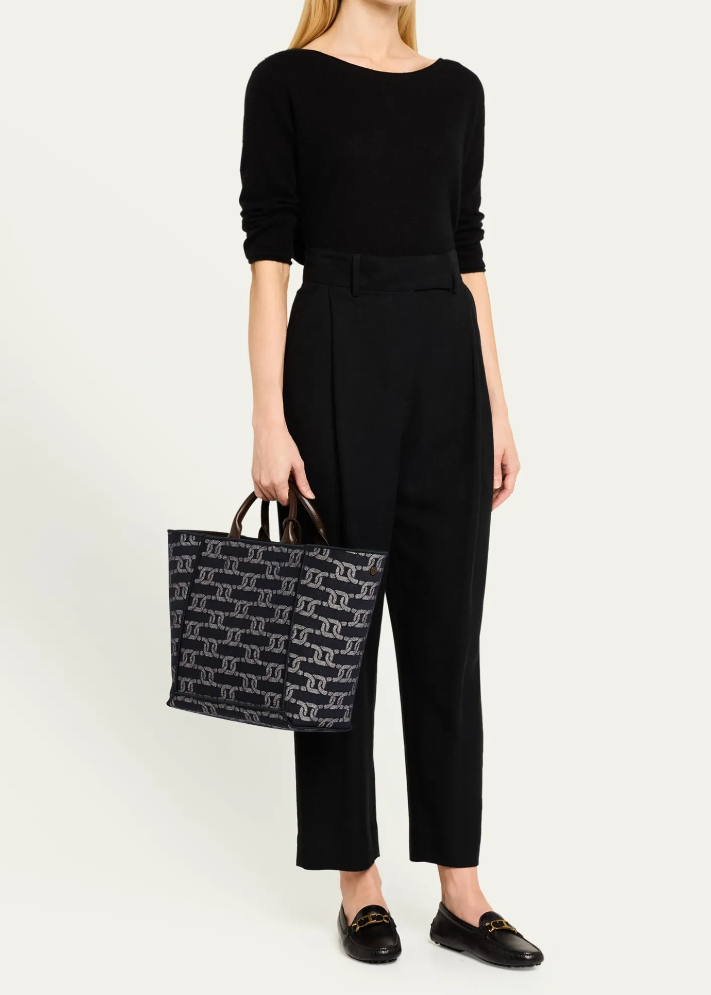 Tod'sChain-Link Denim Top-Handle Bag