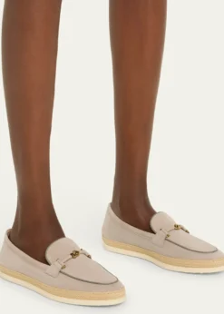 Tod'sGomma Suede T-Ring Espadrille Driver Loafers